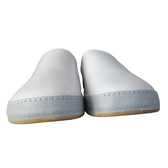 Olukai Leather Mule Slippers Blue Gray Men's Size 12 Loungewear Gift - Picture 9 of 16